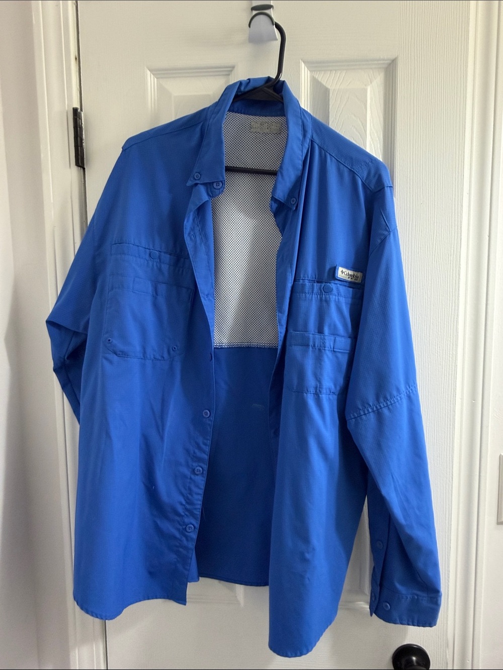 Columbia Royal Blue Lightweight Fishing Shirt Jacket